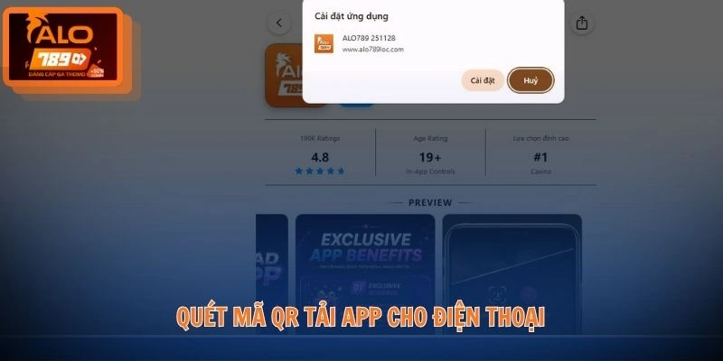 Quét mã QR tải app cho điện thoại